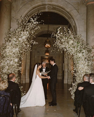 Kathryn Foley’s Wedding Balanced Vintage Couture With the Timeless Drama of New York Architecture