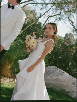 Inside Sophia Cohen’s Custom Gown for a ’60s-Inspired Palm Springs Ceremony